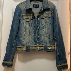 Allen Schwartz ABS embellished jean jacket Size M